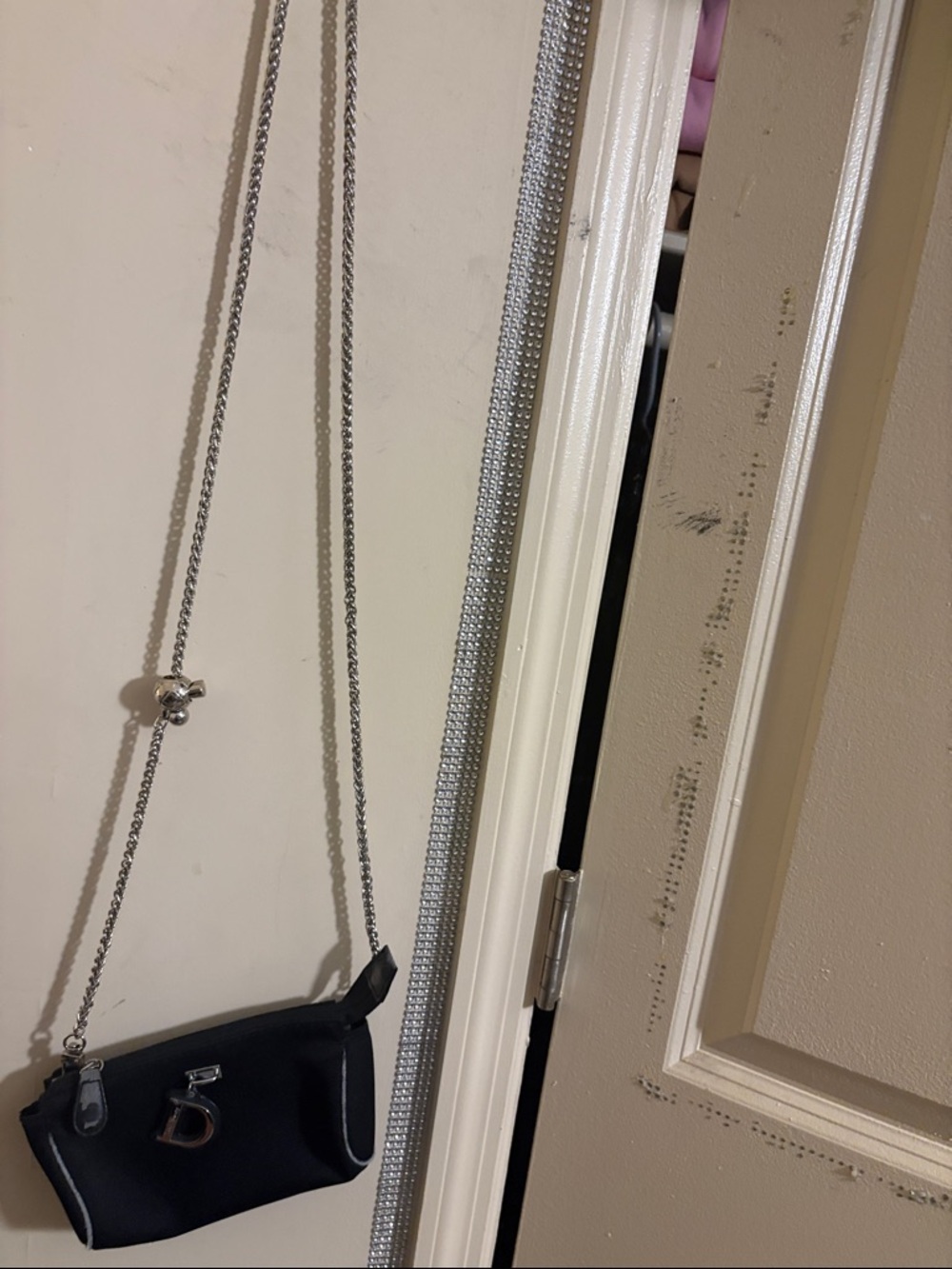 Christian dior beauty Bag with Silver Chain Strap